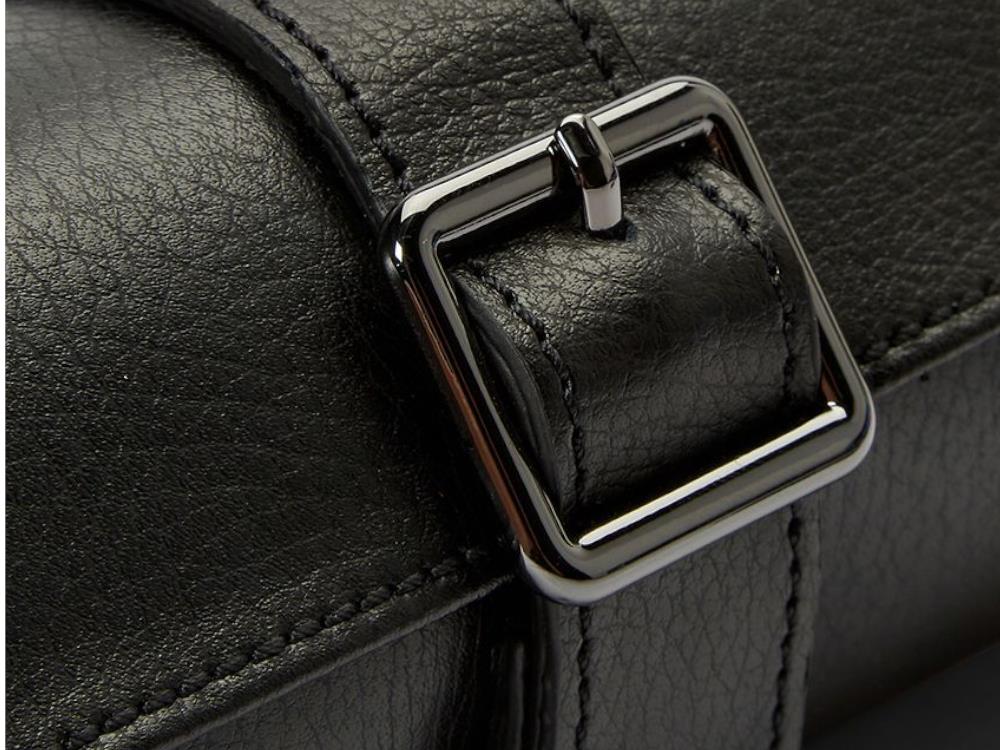 WOLF British Racing Uhrenrolle, 3 Uhren, Schwarz, Leder, 792902