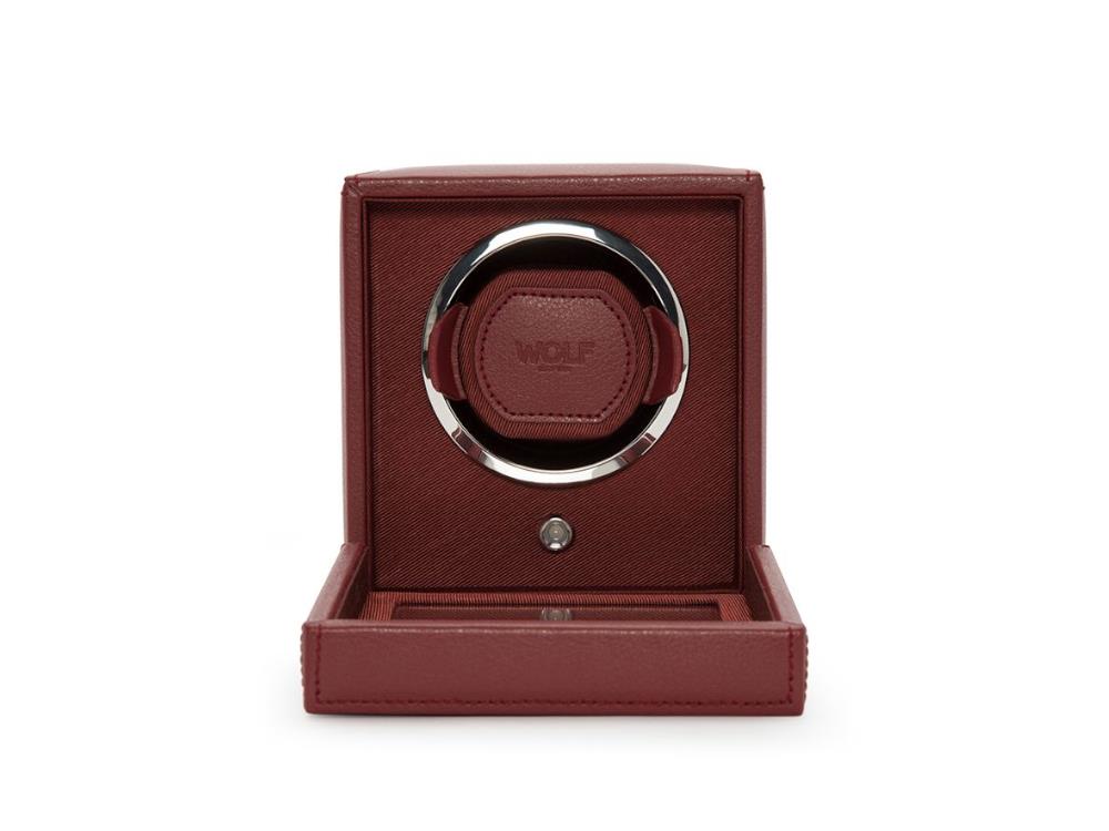 WOLF Cub Uhrenbeweger, 1 Uhr, Rot, Vegane Leder, 461126