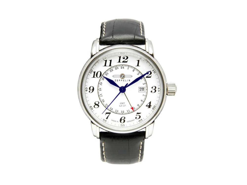 Zeppelin LZ 127 Graf Zeppelin Quartz Uhr, Weiss, 42 mm, GMT, 7642-1
