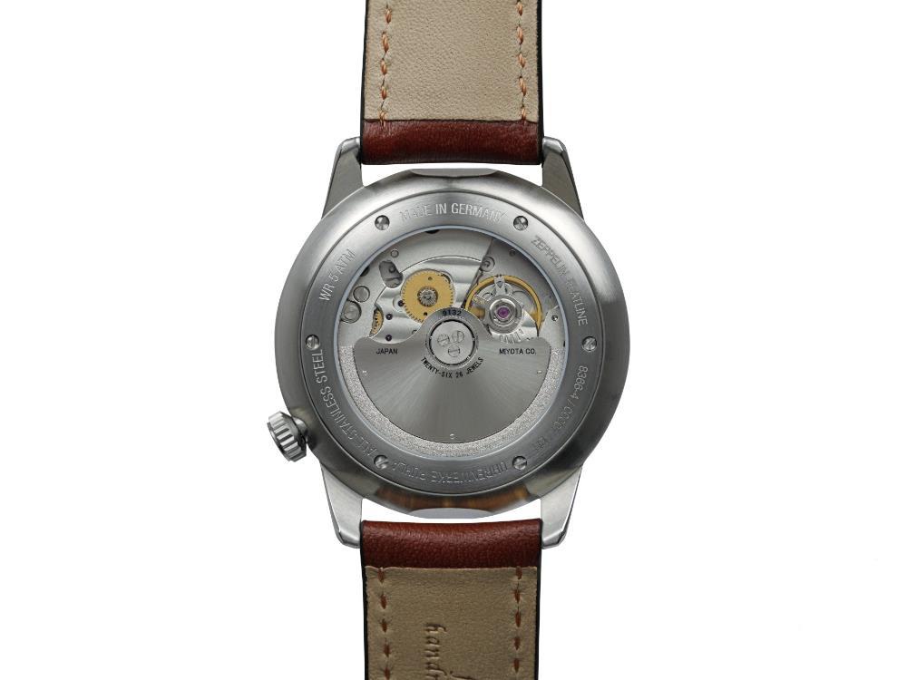 Zeppelin Flatline Automatik Uhr, Grün, 40 mm, Sí, 8366-4