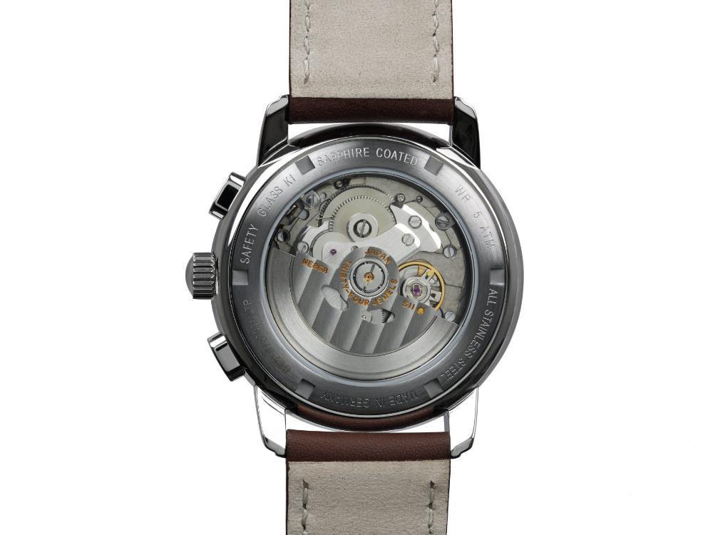 Zeppelin Atlantic Automatik Uhr, Blau, 42 mm, Lederband, 8422-3