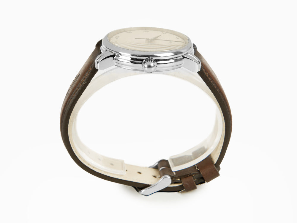 Zeppelin Captain Line Automatik Uhr, Beige, 41 mm, Tag, Lederband, 8652-5